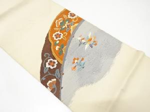 アンティーク　花鳥模様織り出し袋帯（材料）